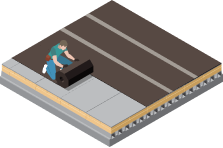 Flat roofing icon